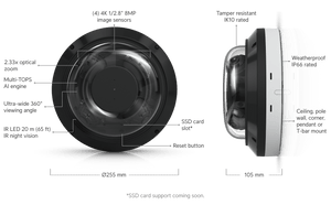 Ubiquiti UVC-AI-MS-4 32MP Multi-Sensor PoE++ Camera - ACE Peripherals