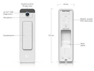 Ubiquiti UVC-Doorbell-Lite 5MP PoE Video Doorbell - ACE Peripherals