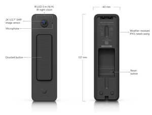 Ubiquiti UVC-Doorbell-Lite 5MP PoE Video Doorbell - ACE Peripherals