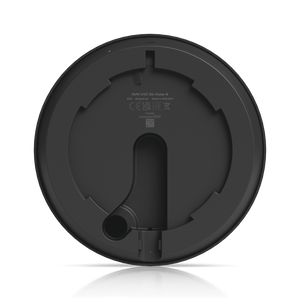 Ubiquiti UVC-G6-Dome Black mounting plate removed showing cable-entry base