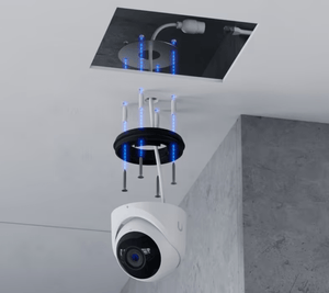 Ubiquiti G6 Turret White - exploded ceiling mounting illustration