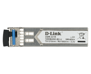 D-Link DEM-331R 1000BASE-BX-U Single-Mode 40 Km (TX-1310/RX-1550 nm) SFP Transceiver - ACE Peripherals