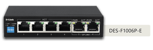 D-Link DES-F1006P-E 250M 8-Port Fast Ethernet Long Range PoE Switch - ACE Peripherals