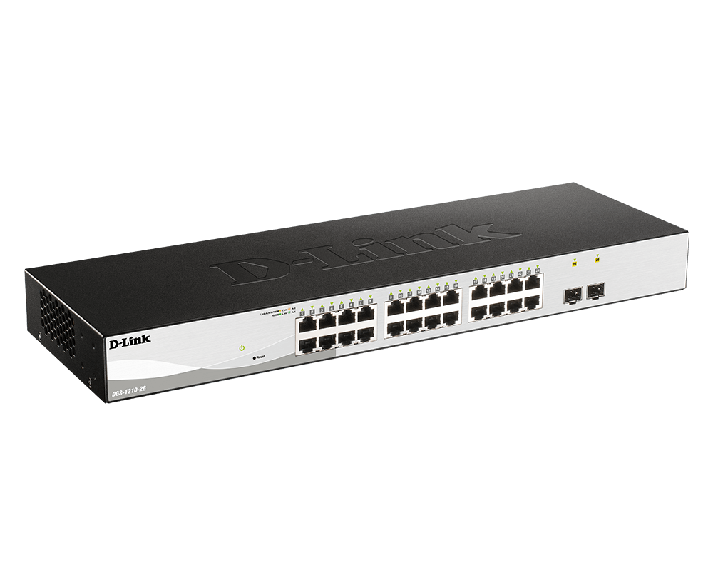 D-Link DGS-1210-26 24-Port Gigabit Smart Managed Switch With SFP - ACE Peripherals