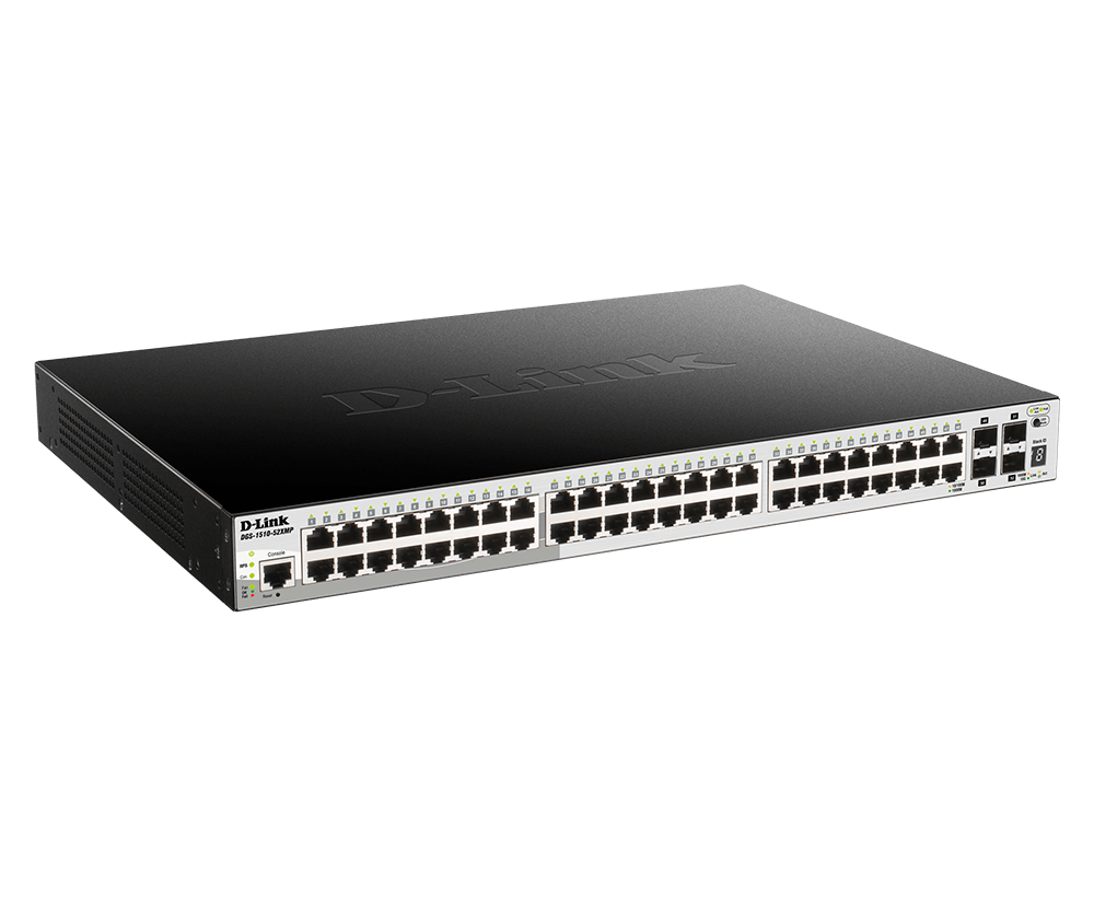 D-Link DGS-1510-52XMP 52-Port Gigabit Stackable Smart Managed Layer 2+ Switch with 10G Uplinks - ACE Peripherals
