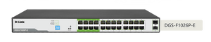 D-Link DGS-F1026P-E 250M 24-Port Gigabit Long Range PoE Switch - ACE Peripherals