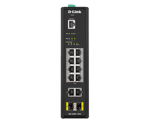 D-Link DIS-200G-12PS 10-Port Gigabit Smart Managed Industrial POE Switch with SFP - ACE Peripherals