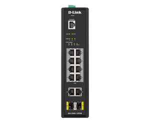 D-Link DIS-200G-12PSW 10-Port Gigabit Smart Managed Industrial POE Switch with SFP - ACE Peripherals