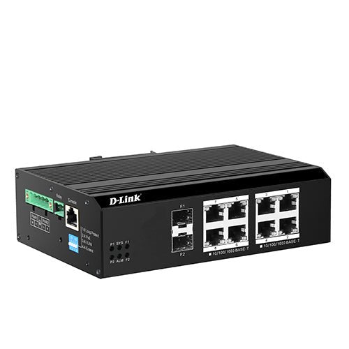 D-Link DIS-F2010PS-E 8-Port Gigabit Managed Industrial 250m POE Switch with SFP - ACE Peripherals