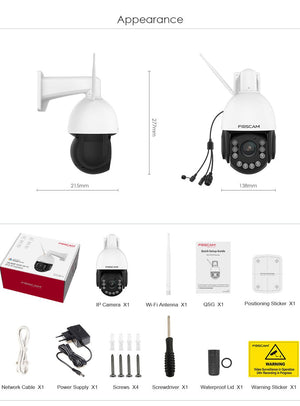 Foscam SD4H 4MP 2K 18x Optical Dual-Band Wi-Fi PTZ Camera - ACE Peripherals