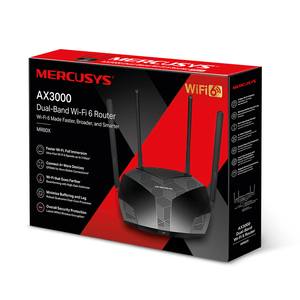 Mercusys MR80X AX3000 Dual-Band Wi-Fi 6 Router - ACE Peripherals