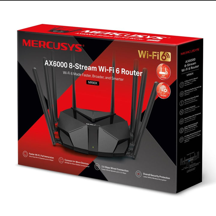 Mercusys MR90X AX6000 8-Stream Wi-Fi 6 Router - ACE Peripherals