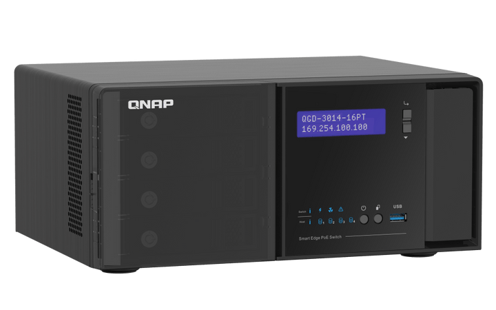 QNAP QGD-3014-16PT 16-Port Surveillance NVR PoE Switch - ACE Peripherals
