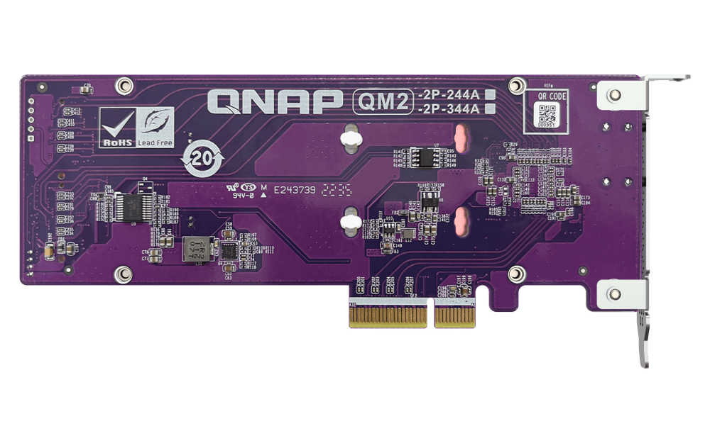 QNAP QM2-2P-344A Dual M.2 PCIe NVMe SSD Expansion - ACE Peripherals