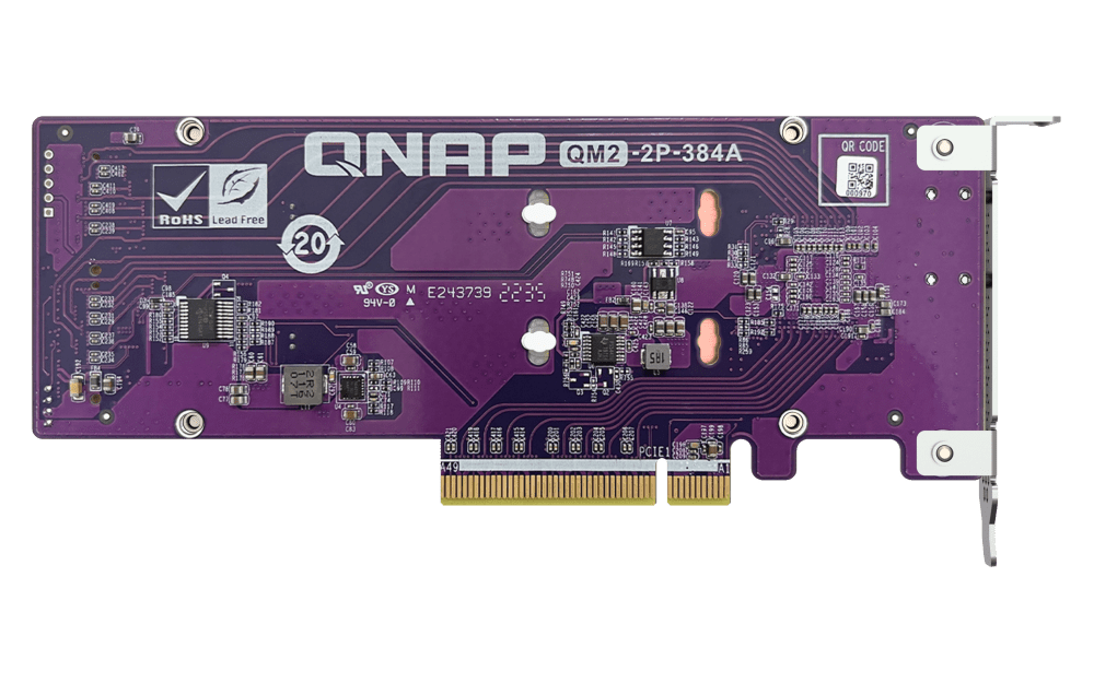 QNAP QM2-2P-384A Dual M.2 PCIe NVMe SSD Card - ACE Peripherals