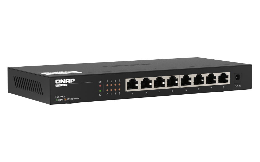 QNAP QSW-1108-8T 8-Port 2.5Gbe Professional Networking Switch - ACE Peripherals