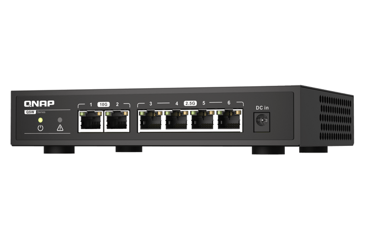 QNAP QSW-2104-2T 6-Port 2.5/10Gbe Professional Networking Switch - ACE Peripherals