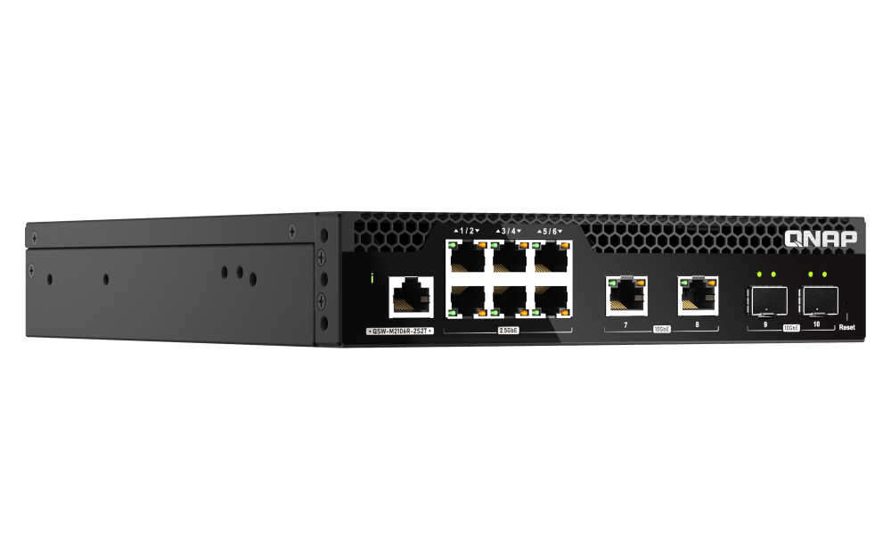 QNAP QSW-M2106R-2S2T 10-Port 2.5/10GbE POE++ Managed Switch - ACE Peripherals