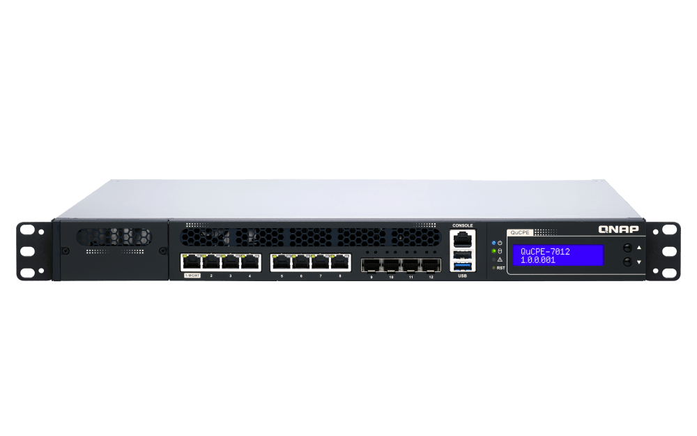QNAP QuCPE-7012 12-Port 2.5/10Gbe Virtualization Scalable Enterprise Edge Networking Switch - ACE Peripherals