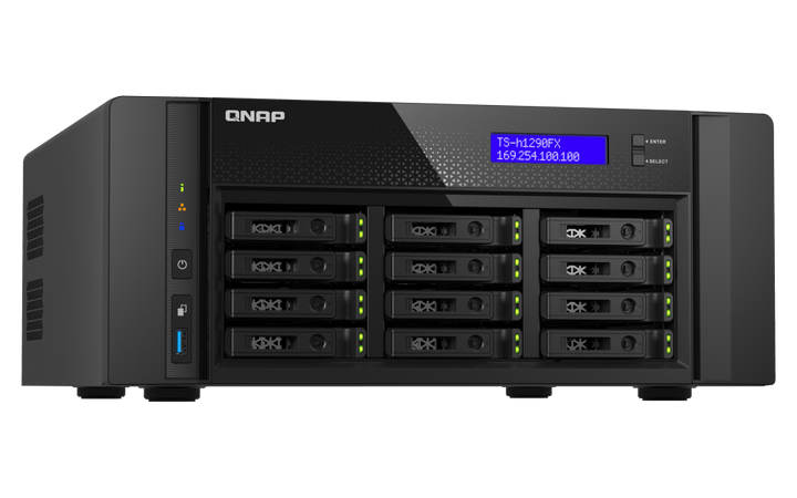 QNAP TS-h1290FX 12-Bay NVMe/SATA All-Flash Tower NAS - ACE Peripherals
