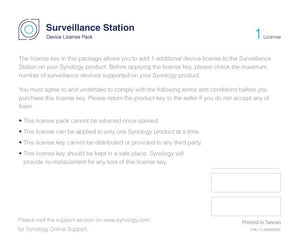 Synology 1/4/8-Channel Surveillance Device License Pack - ACE Peripherals