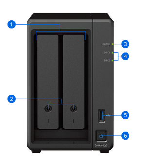 Synology DVA1622 2-Bay Deep Learning Tower NVR - ACE Peripherals