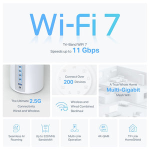 TP-Link Deco BE65 BE11000 Whole Home Mesh WiFi 7 - ACE Peripherals