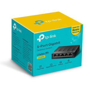 TP-Link LS1005G 5-Port 10/100/1000Mbps Desktop Network Switch - ACE Peripherals
