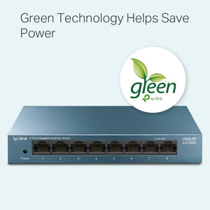 TP-Link LS108G 8-Port 10/100/1000Mbps Desktop Network Switch - ACE Peripherals