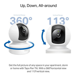 TP-Link Tapo C212 3MP 2K HD WiFi 360º Pan Tilt IP Camera - ACE Peripherals