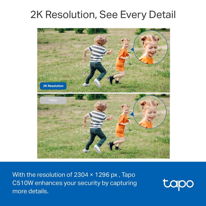 TP-Link Tapo C510W 3MP 2K HD WiFi Outdoor 360º Pan Tilt IP Camera - ACE Peripherals