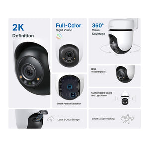 TP-Link Tapo C510W 3MP 2K HD WiFi Outdoor 360º Pan Tilt IP Camera - ACE Peripherals