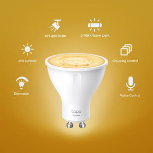 TP-Link Tapo L610 Smart Wi-Fi Dimmable GU10 Spotlight - ACE Peripherals