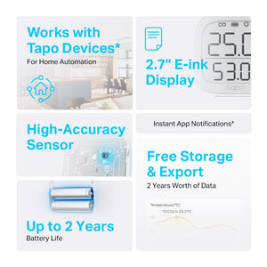 TP-Link Tapo T315 Smart Temperature & Humidity Monitor - ACE Peripherals