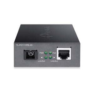 TP-Link TL-FC111PB-20 10/100Mbps WDM Media Converter with 1-Port PoE - ACE Peripherals