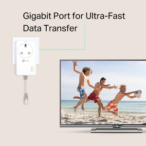 TP-Link TL-PA7017P KIT AV1000 Gigabit Passthrough Powerline Starter Kit - ACE Peripherals