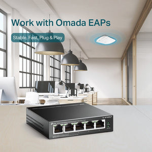 TP-Link TL-SF1005LP 5-Port 10/100Mbps 250m Long Range PoE Unmanaged Switch - ACE Peripherals
