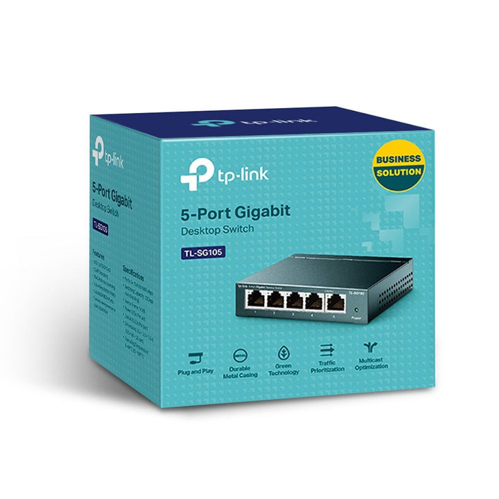 TP-Link TL-SG105 5-Port 10/100/1000Mbps Desktop Switch - ACE Peripherals