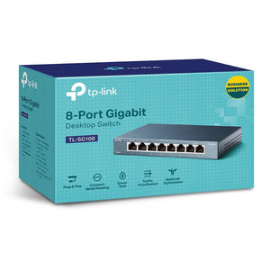 TP-Link TL-SG108 8-Port 10/100/1000Mbps Desktop Switch - ACE Peripherals