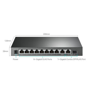 TP-Link TL-SG1210MPE 10-Port Gigabit Easy Smart Switch with 8-Port PoE+ - ACE Peripherals