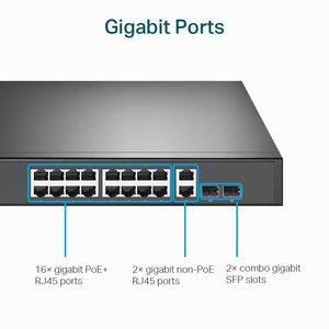 TP-Link TL-SG1218MP 18-Port Gigabit with 16 PoE+ Unmanaged Switch - ACE Peripherals