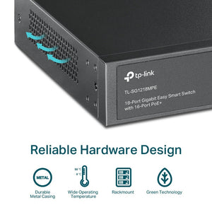 TP-Link TL-SG1218MPE 18-Port Gigabit Easy Smart Switch with 16-Port PoE+ - ACE Peripherals