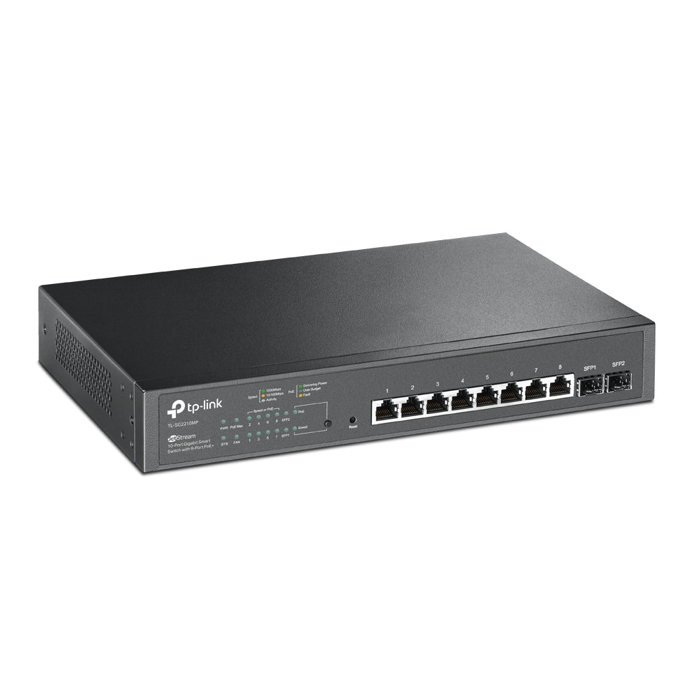 TP-Link TL-SG2210MP JetStream 10-Port Gigabit Smart Switch with 8-Port PoE+ - ACE Peripherals