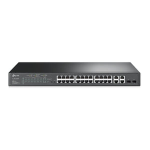 TP-Link TL-SL2428P JetStream 24-Port 10/100Mbps + 4-Port Gigabit Smart Switch with 24-Port PoE+ - ACE Peripherals