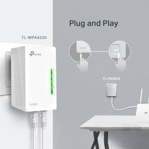 TP-Link TL-WPA4220 KIT 300Mbps AV600 Wi-Fi Powerline Extender Starter Kit - ACE Peripherals