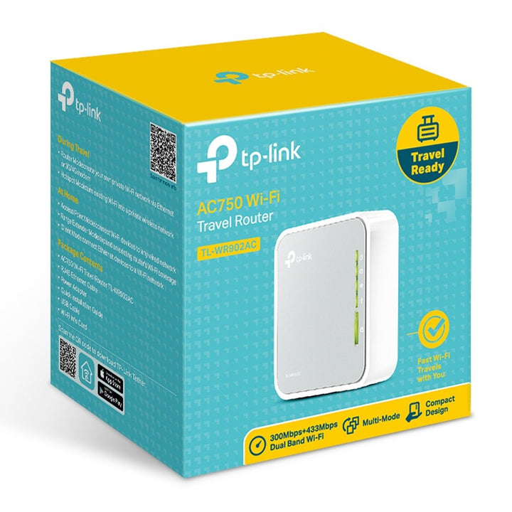 TP-Link TL-WR902AC AC750 Wireless Travel Router - ACE Peripherals