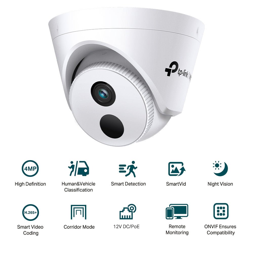 TP-Link VIGI C440I 4MP IR Turret Network Camera - ACE Peripherals