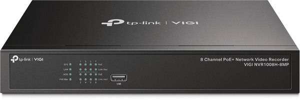 TP-Link VIGI NVR1008H-8MP 8 Channel PoE+ Network Video Recorder - ACE Peripherals