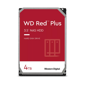 WD Red Plus 4TB NAS hard drive front view