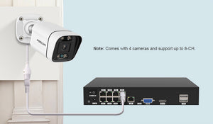 Foscam FN9108E-B4 8-Channel 5MP POE NVR Kits with Bullet Cameras - ACE Peripherals